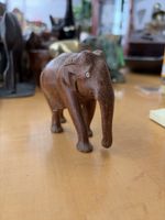 Holz Elefant Figur geschnitzt Dekoration guter Zustand