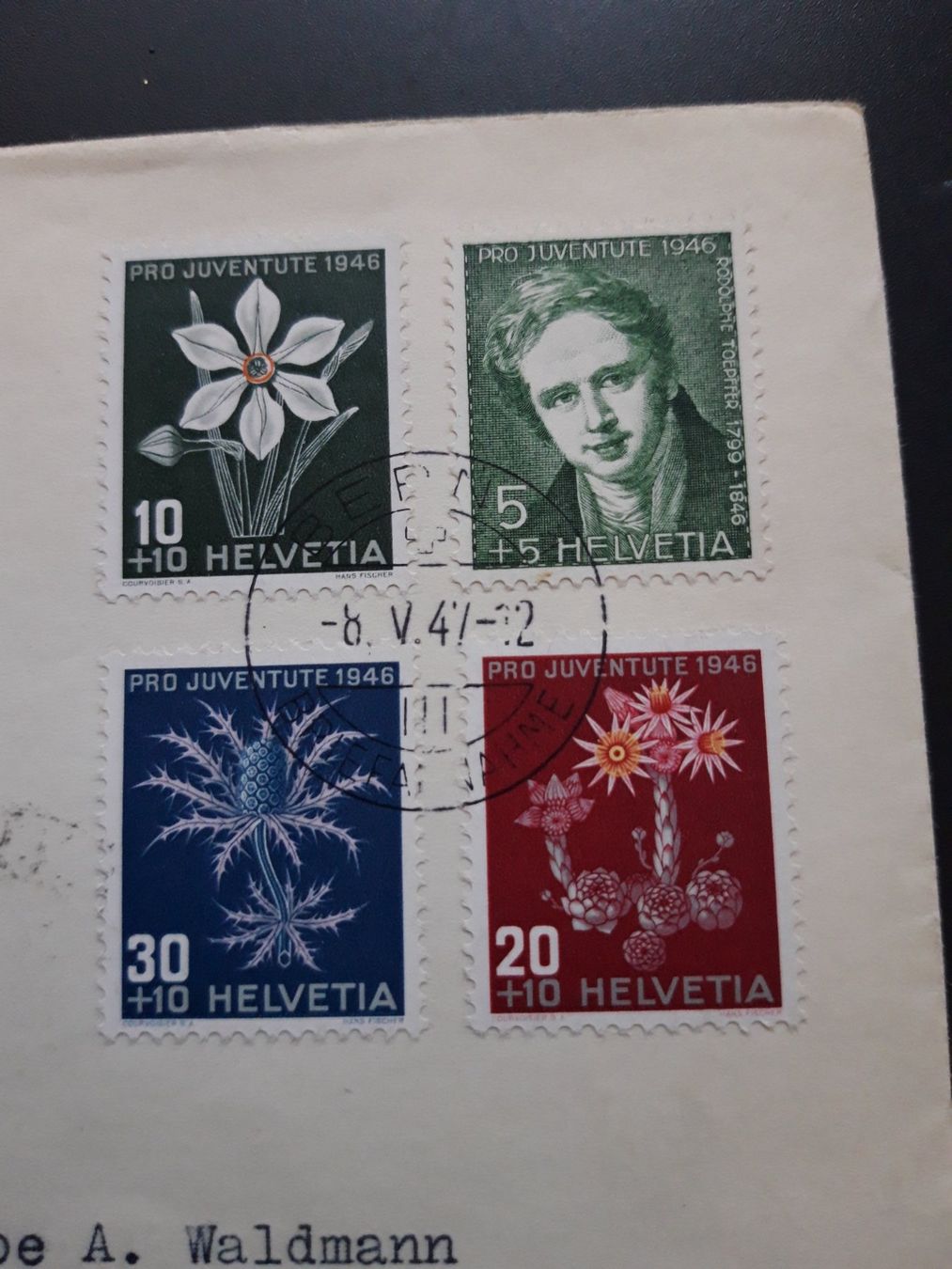 Buste & buste per spedizione: R-Satz-Brief Pro Juventute 1946 – Usato da Wattenwil venduto da paku48 1