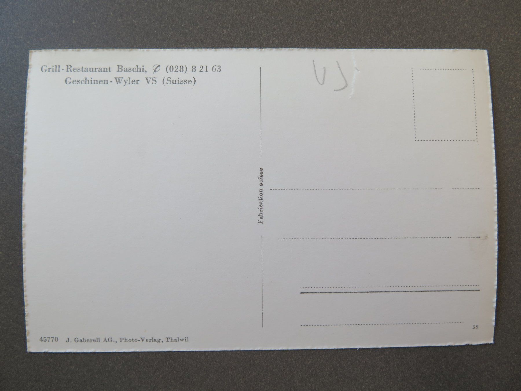 Cartoline postali: GESCHINEN-WYLER – Usato da Wittenbach venduto da lipasal 1