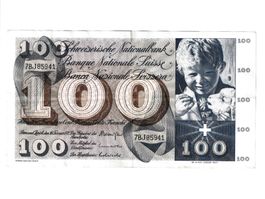 1x 100 Fr. CH Banknoten/Billet - 1971