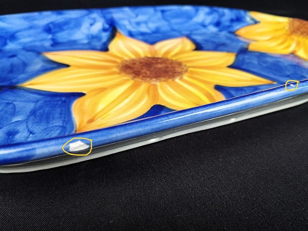 Piatti di portata: Servierplatte mit Sonnenblumenmotiv – Usato da Schübelbach venduto da Restwert_Schubelbach 3