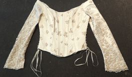 Wunderschöne vintage Corsage,Oberteil cremefarben,🌹