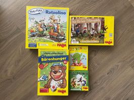 HABA - Lot de 5 jeux de société pour enfants