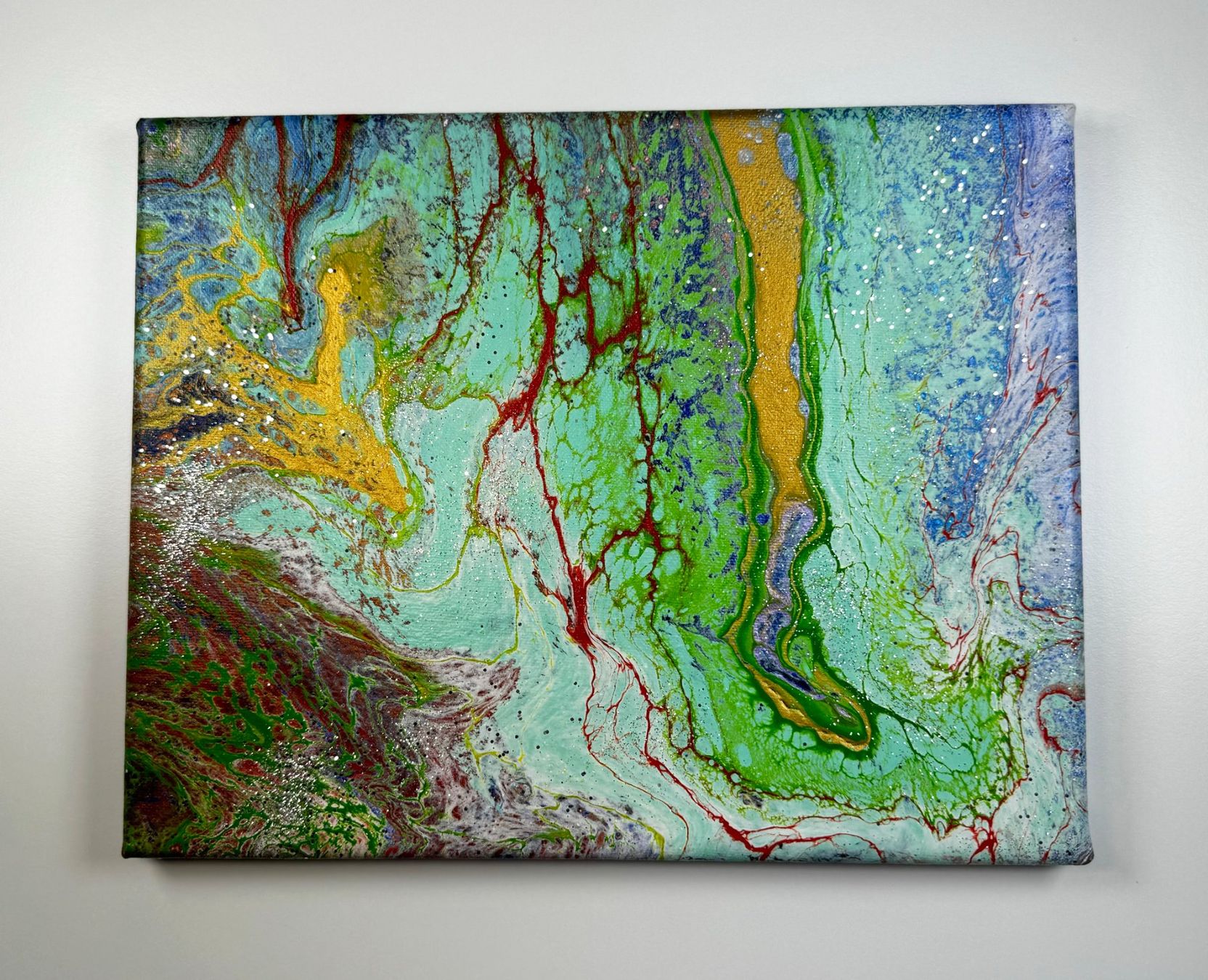 Gemälde: Acryl-Flüssigkeitsmalerei, rechteckig – Gebraucht aus Schlieren von MayaSheng1983