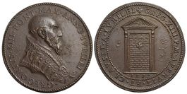 Rom, Gregory XIII , Bronzemedaille, Heilige Tür, 2