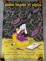 EXEM Affiche sérigraphie  ANNE FRANK ET NOUS Exposition 1997