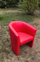 Clubsessel rot Lederoptik Marke COOL Zustand gebraucht