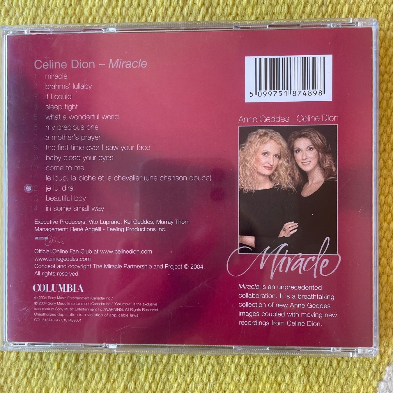 CD: CÉLINE DION&ANNE GEDDES-MIRACLE – Usato da Rorschacherberg venduto da CD-Roli 1