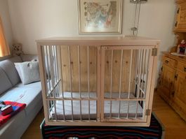 Hundebox Transportbox Holz Metall guter Zustand