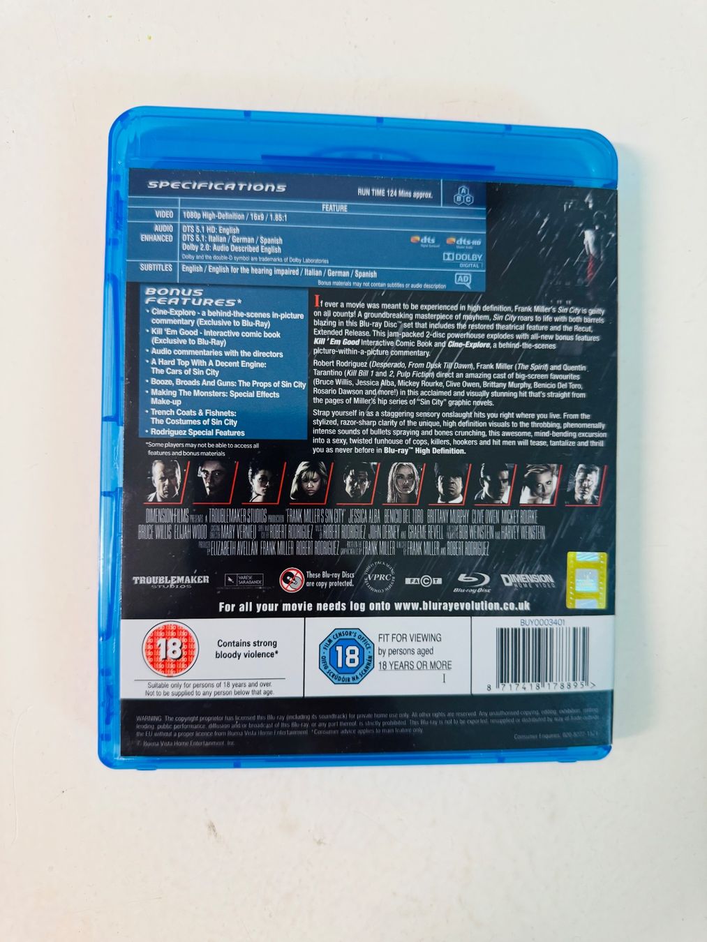 Alle DVDs: SIN CITY (BLU-RAY) ROBERT RODRIGUEZ – Gebraucht aus Basel von san_2qlq 1