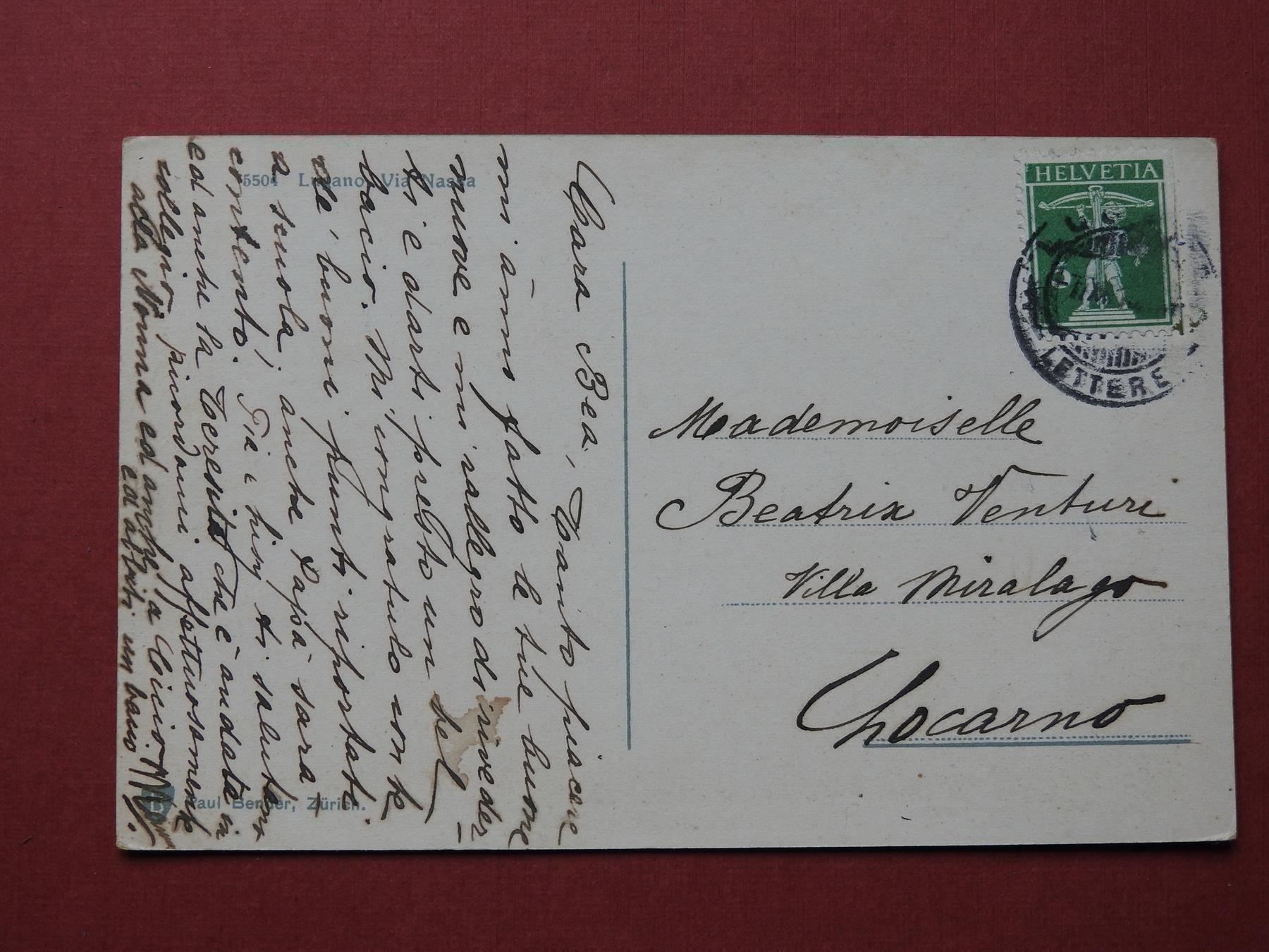 Cartoline postali: Lugano - Via Nassa – Usato da Rain venduto da 999-800-K 1