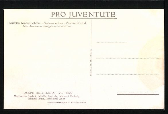 Cartoline postali: Schaffhausen, Schweizer Landestrachten – Usato da Berlin venduto da bartko-reher 1