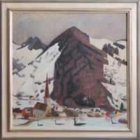 Gen Niederer - Dorf in Gebirgslandschaft (1950)