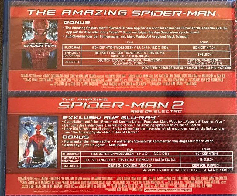 Tutti i DVDs: 8 Spider-Man Blu-ray Filme – Usato da Beringen venduto da Mantafisch1 4