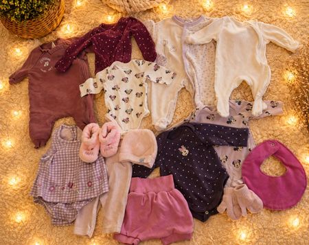 Babykleider Set Mädchen Grösse 50/56 mit Minnie Mouse