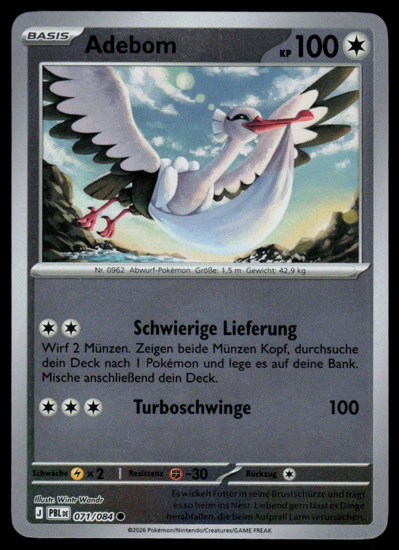 Pokémon Sammelbilder & Trading cards: Pokemon Adebom 071/084 – Gebraucht aus Herisau von Pokemon2025