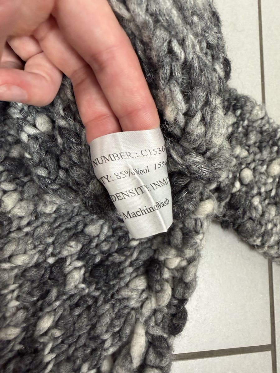 Maglioni & Felpe: Warm Wool-Blend Pullover with Zipper, Grey – Usato da Knonau venduto da Grapesvintage 5