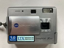 Kompaktkamera Konica Minolta Dimage X50, zum Restaurieren