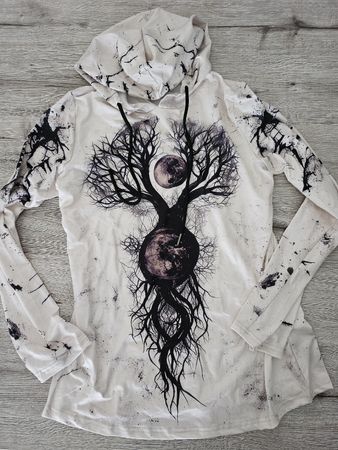 Damen Hoodie weiss bedruckt, Grösse S, neu!