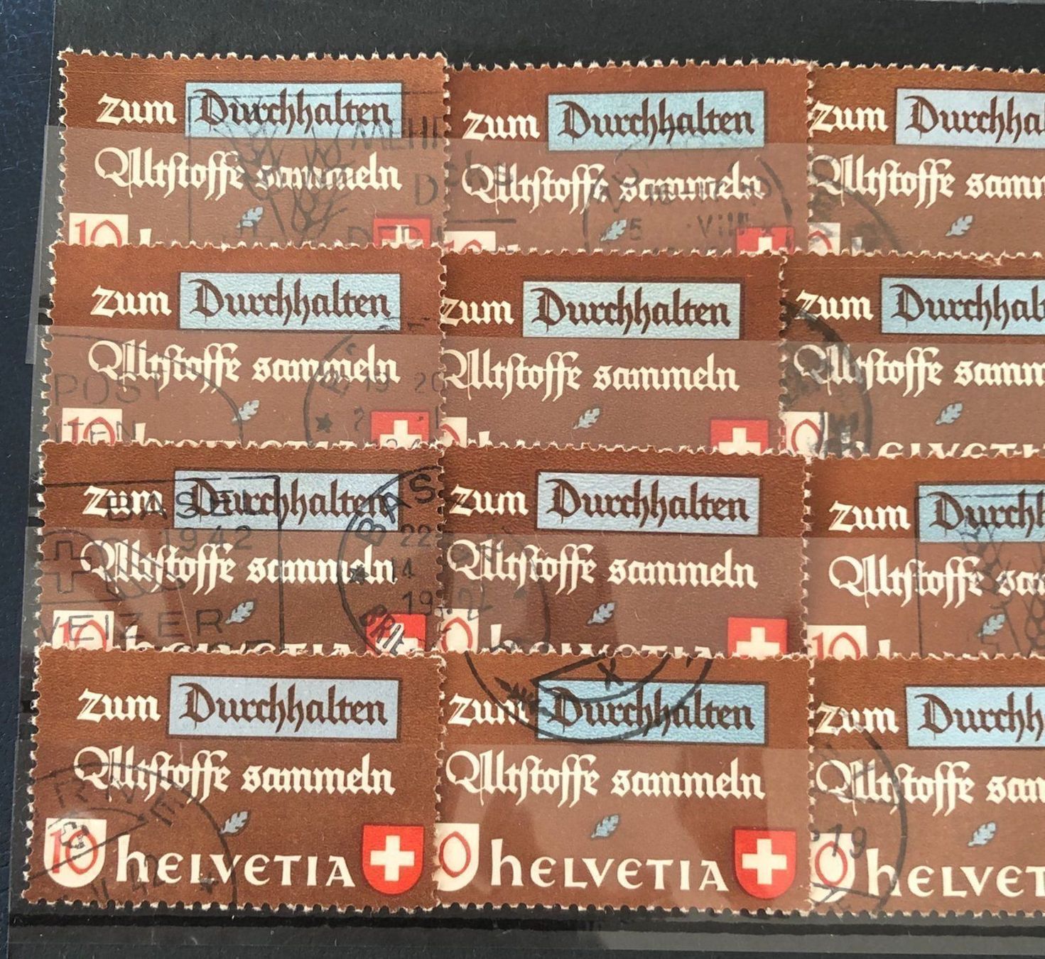 Tutti i francobolli: Nr.254 mit Stempel 16 Stück – Usato da Aarau venduto da Billa007 1