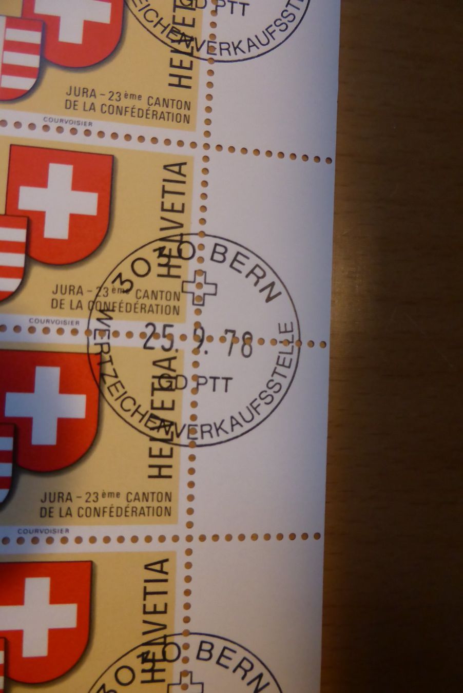 Tutti i francobolli: CH - Briefmarkenbogen - Kanton Jura 25.09.1978 – Nuovo (secondo la descrizione) da Brunnadern venduto da lesezirkel 1