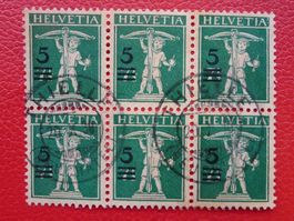 1930 Tellknabe: Nr.181 6er-Block THIELLE NE Kat: 120.-+