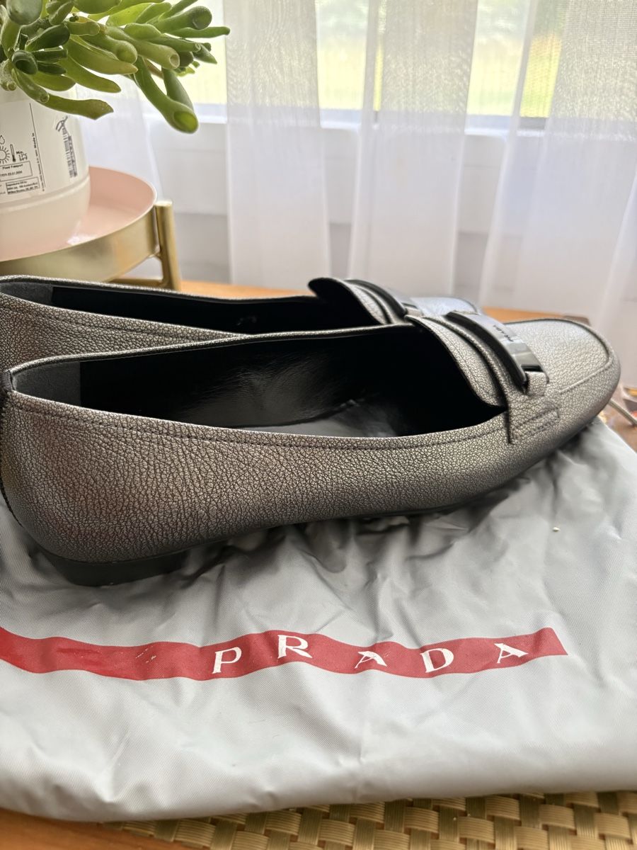 Prada Scarpe da donna: Mocassini PRADA donna argento taglia 37.5 – Usato da S. Antonino venduto da LIKA91 5