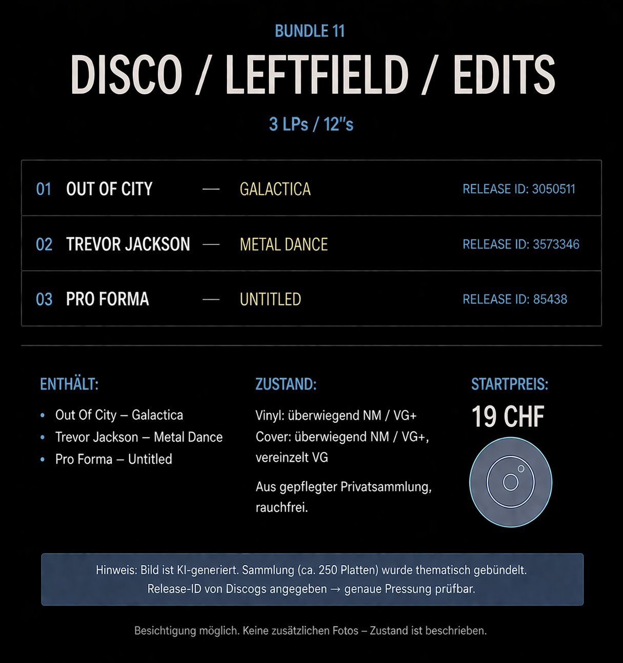 Dischi in vinile: Disco / Leftfield / Edits Vinyl Bundle – Usato da Zürich venduto da DonDDR
