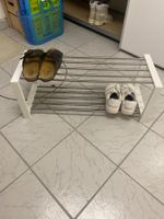 Schuhregal weiss Metall 2 Ablagen guter Zustand