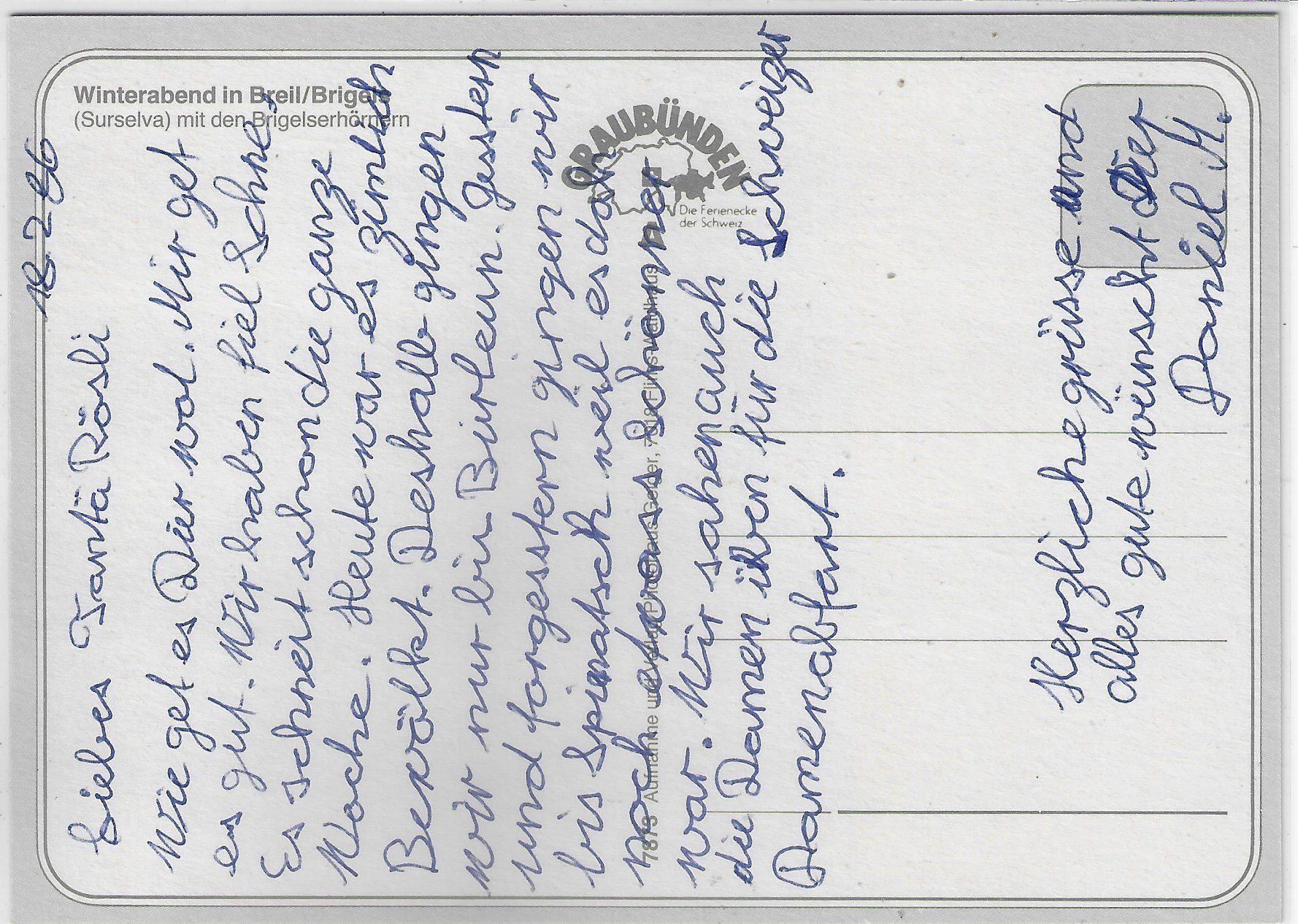 Cartoline postali: Breil Brigels by Night – Usato da Ettingen venduto da Kartenplanet 1
