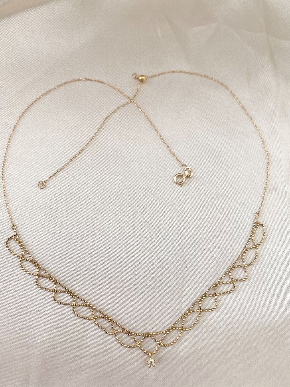 Catenine: 18k Gold kette mit Diamant – Nuovo e nell'imballaggio originale da Sarnen venduto da Yingsperlen1