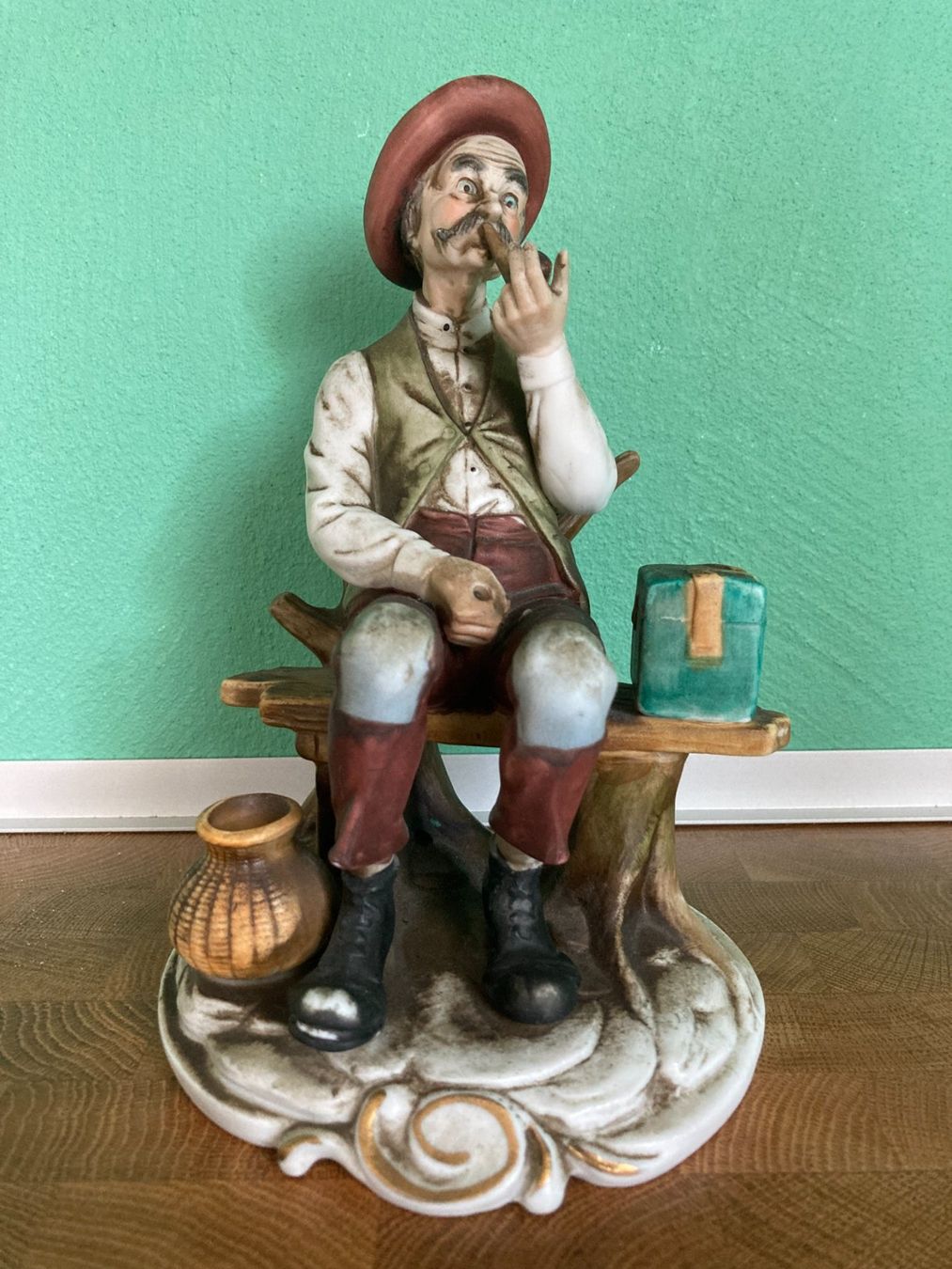 Statuette: FIGUR  Keramik  Handwerker  Bauer Grossvater  1975 – Usato da Subingen venduto da ArtBead 6