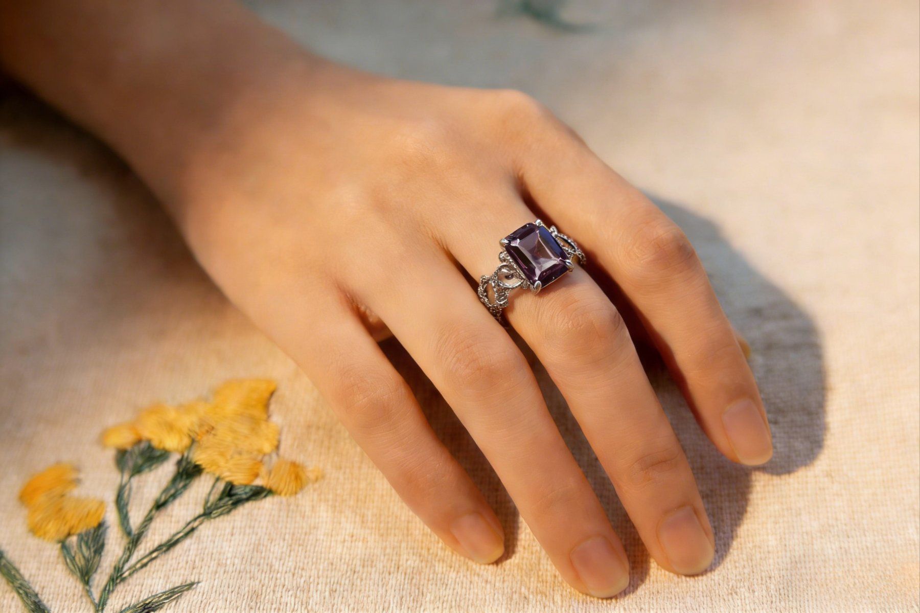 Ringe: NEW - S925 Amethyst Ring (Adjustable) – Neu (gemäss Beschreibung) aus Zürich von cin_wcf6 6