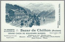 1912, CHILLON, BAZAR, GARE, TRAIN, BELLE CARTE! *, RARE