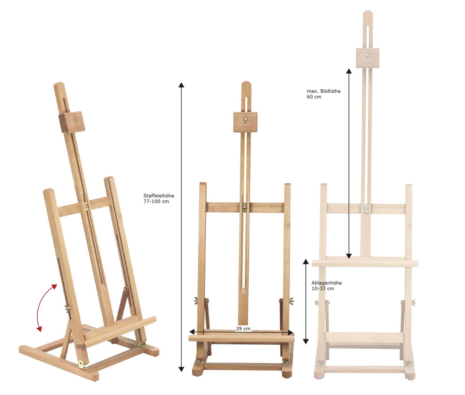 Staffeleien: Tischstaffelei T-60 bis 60cm Bildhöhe – Neu und originalverpackt aus Escholzmatt von crazyteam 1
