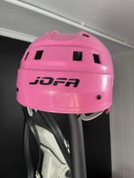 Casque hockey JOFA rose taille 49-56 bon état