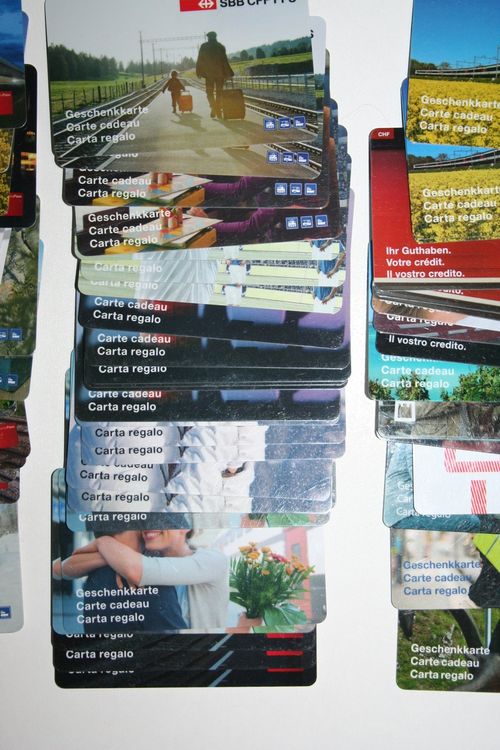 Cartes de téléphone: 123 leere Geschenkkarten SBB/BLS/ZB/RhB/VBL/MGB/FB/RB – D'occasion à Bern par ascona43 2