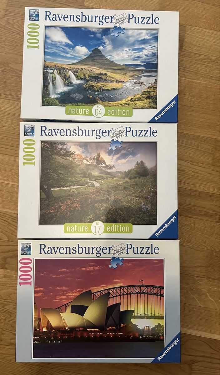 Ravensburger Puzzle: Ravensburger Puzzle 3er Set - 1000 Teile – Usato da Lenzburg venduto da Veidnolya