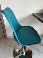 2 chaises pivotantes bleu pétrole hauteur réglable neuves