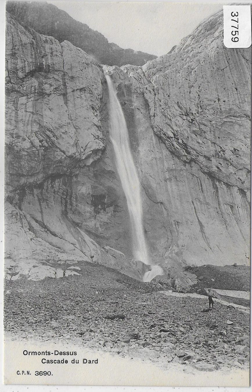 Cartoline postali: Ormonts-Dessus - Cascade du Dard – Usato da Ettingen venduto da Kartenplanet