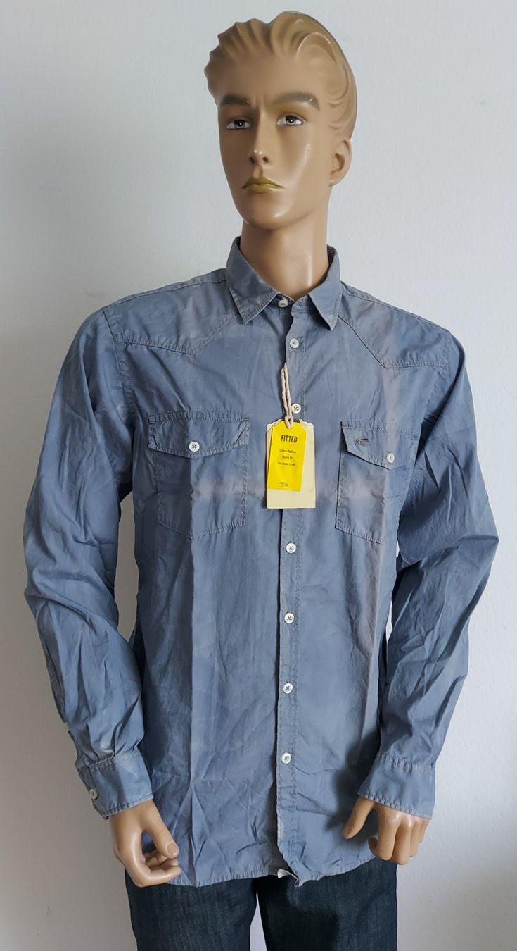 Camicie: Neues Camel Active Hemd, Grösse L, blau – Nuovo e nell'imballaggio originale da Basel venduto da Mazzo84