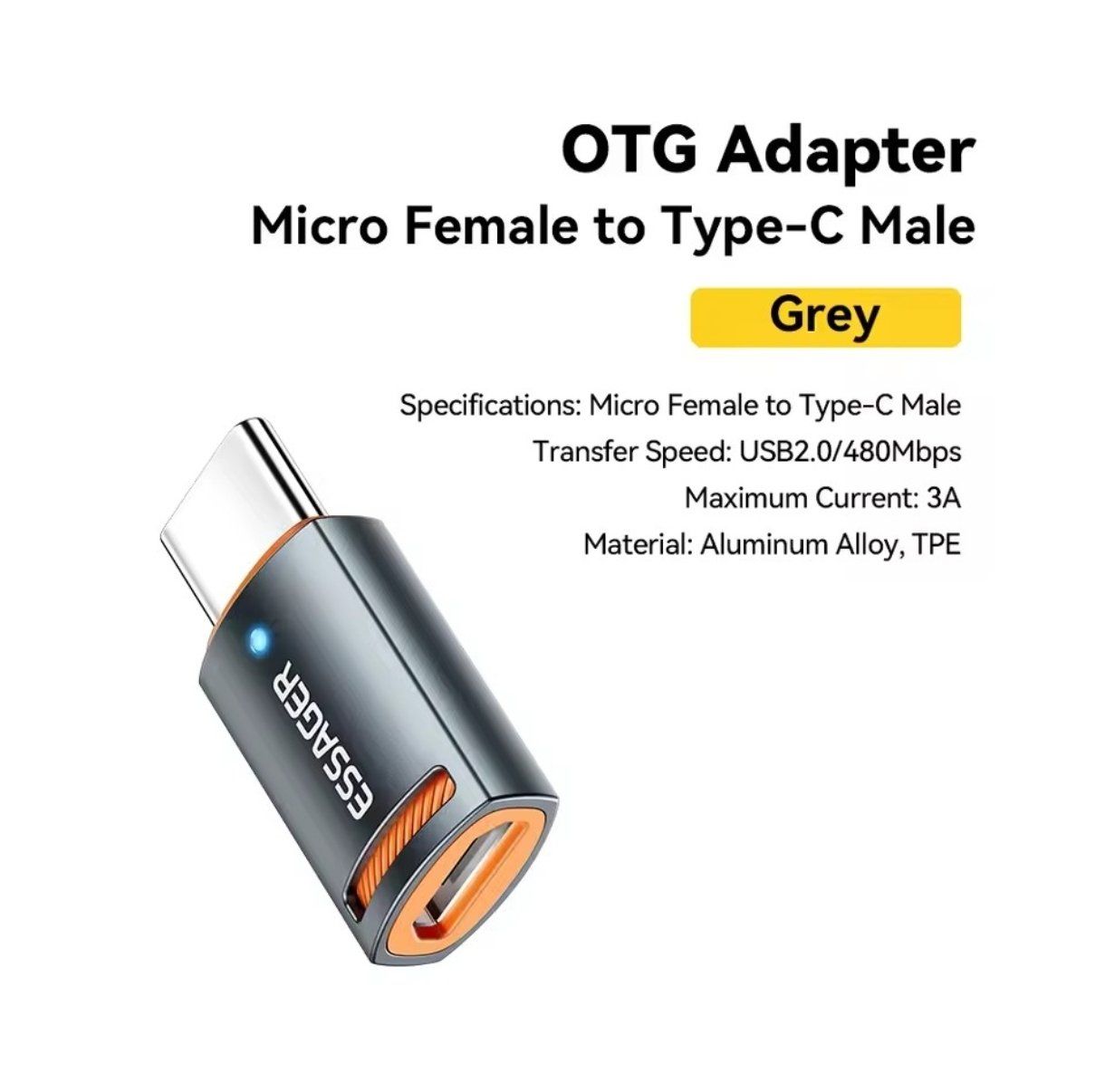 Unità & Adattatore: ESSAGER Micro USB auf Typ-C Adapter - OTG – Nuovo e nell'imballaggio originale da Romanshorn venduto da pfimex