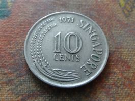 SINGAPOUR  10  Cents  1971