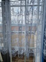 Vorhang weiss mit Muster neu