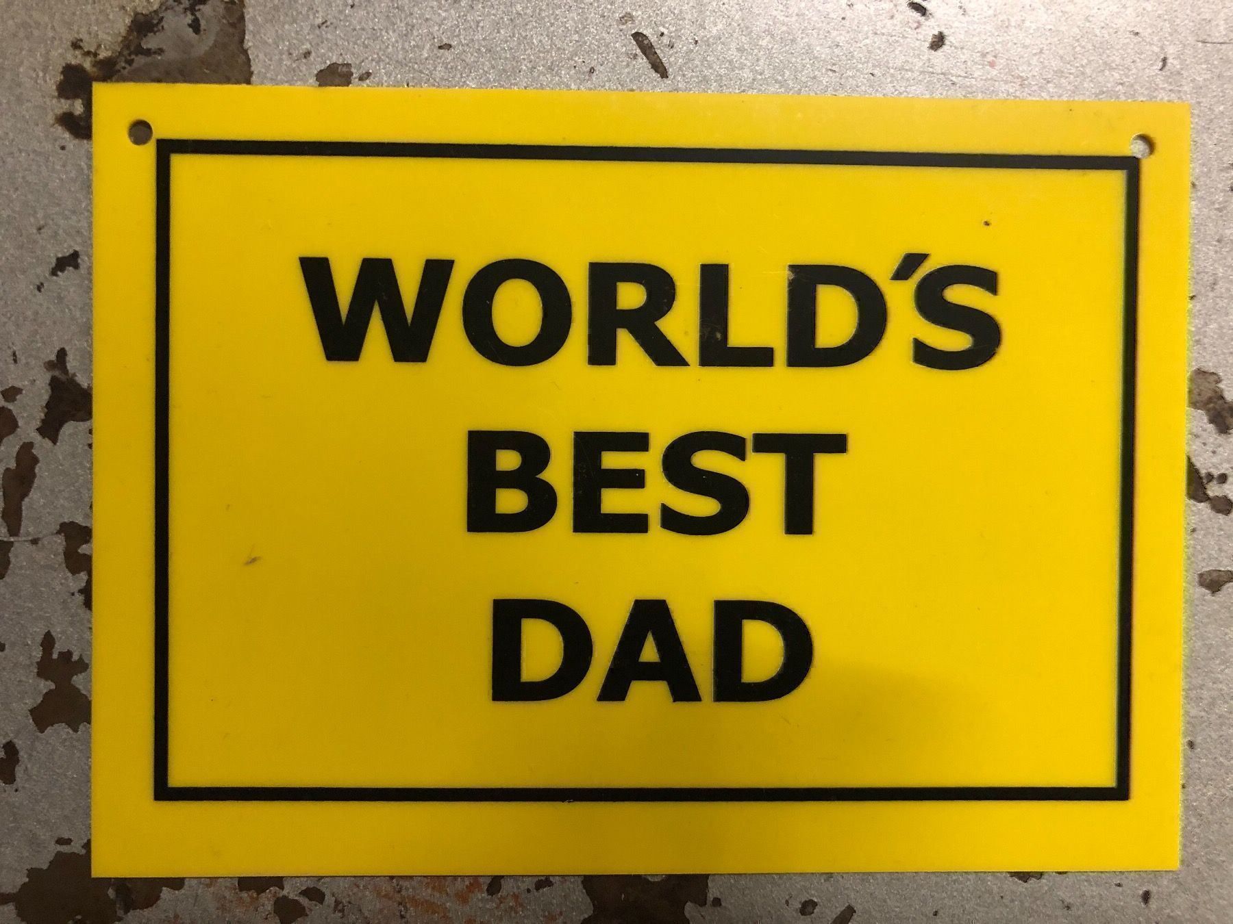 Insegne: Worlds best dad hinweis tafel schild – Nuovo (secondo la descrizione) da Reinach AG venduto da rares75