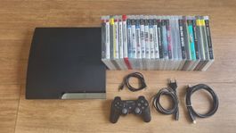 PS3 Playstation 3 Slim Konsole 320GB + 25 Spiele