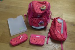 Ergobag HufBäreisen Rucksack/Schulthek pink mit Zubehör