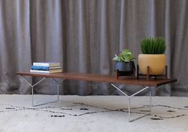 Original Harry Bertoia Bench in Teak for Knoll International