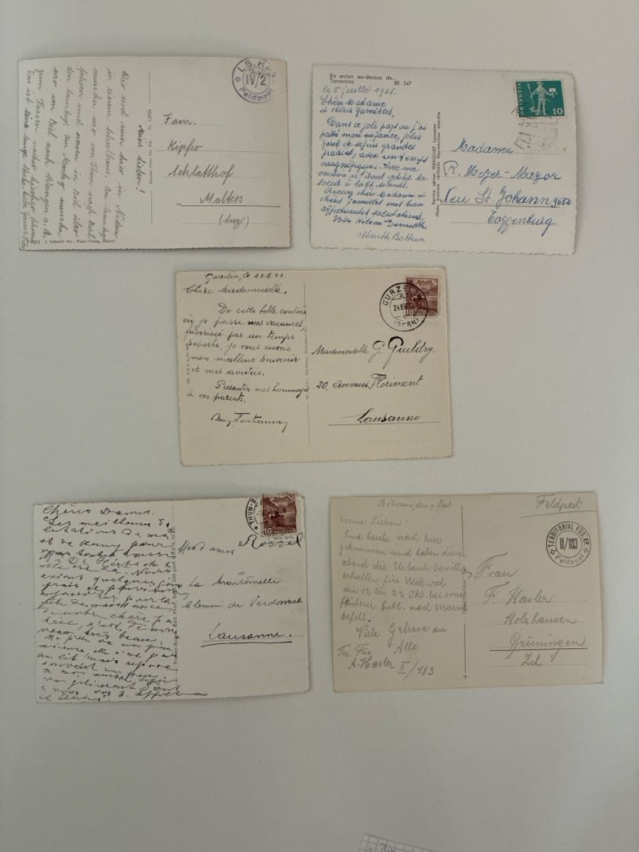 Cartoline postali: 10 Ansichtskarten Schweiz diverse Flugaufnahmen Kt. Bern 2 – Usato da Oftringen venduto da Cla.vD.74 4