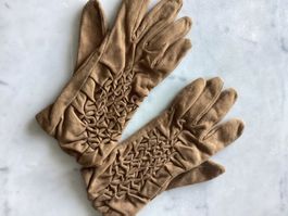 Elegante WILDLEDER HANDSCHUHE Gr. S